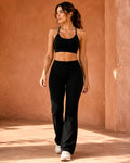 Legging de sport flare Emma, taille haute et effet scrunch — Maison Marianna