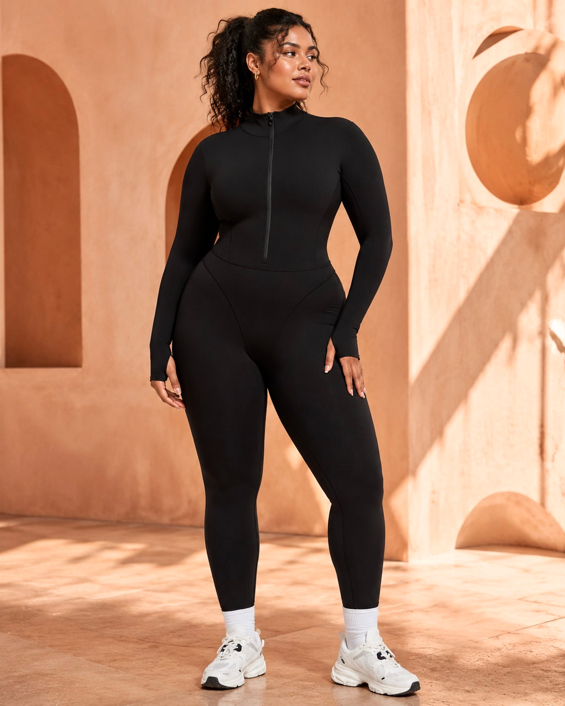 Combinaison de sport Mélanie, manches longues en tricot épais — Maison Marianna